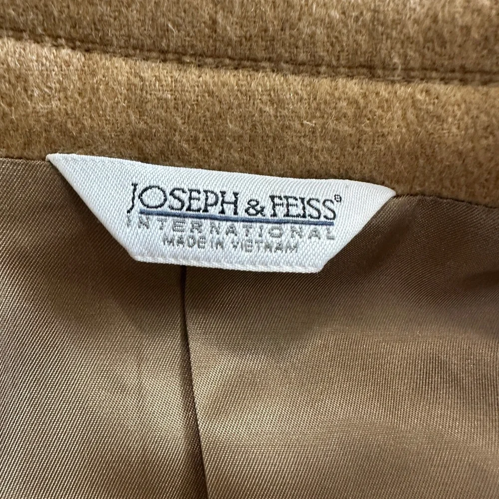VTG 100% Camel Hair Sport Coat Blazer 44 Long Tan Brown Old Money Joseph & Feiss